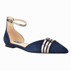 Nine West Brana Pointy Toe Ballerina Schoenen Blauw/Grijs Nederland | XOA-239518